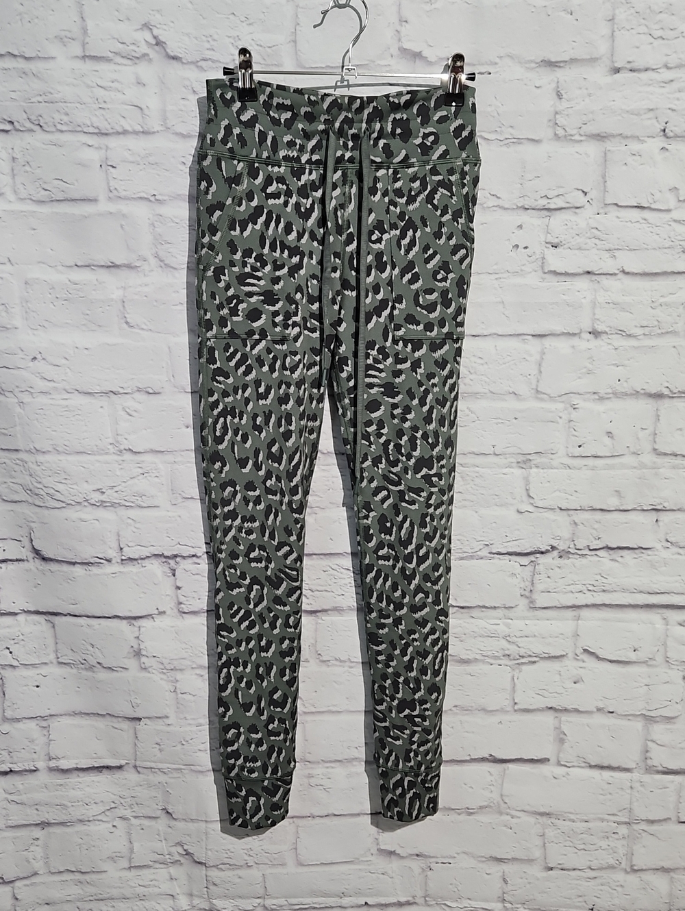 Offline By Aerie High-Waist Olive Leopard Print Leggings with Drawstring